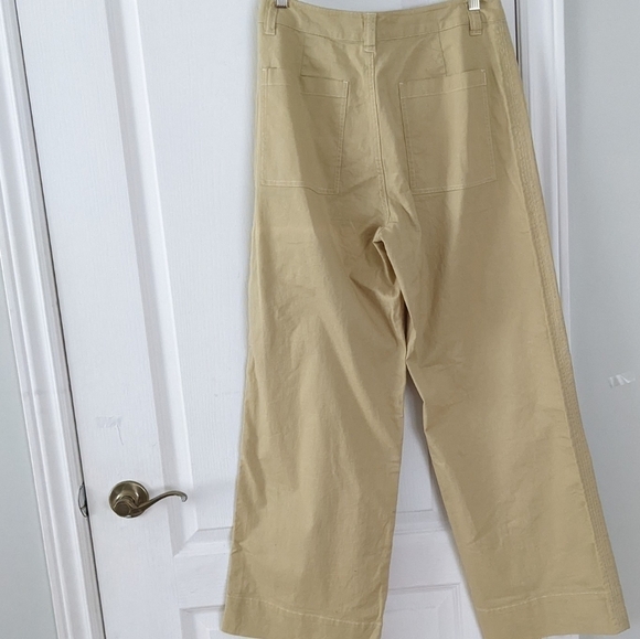 SIMONS Mid rise wide leg tan yellow cotton blend pants size 30 @R - Picture 9 of 11
